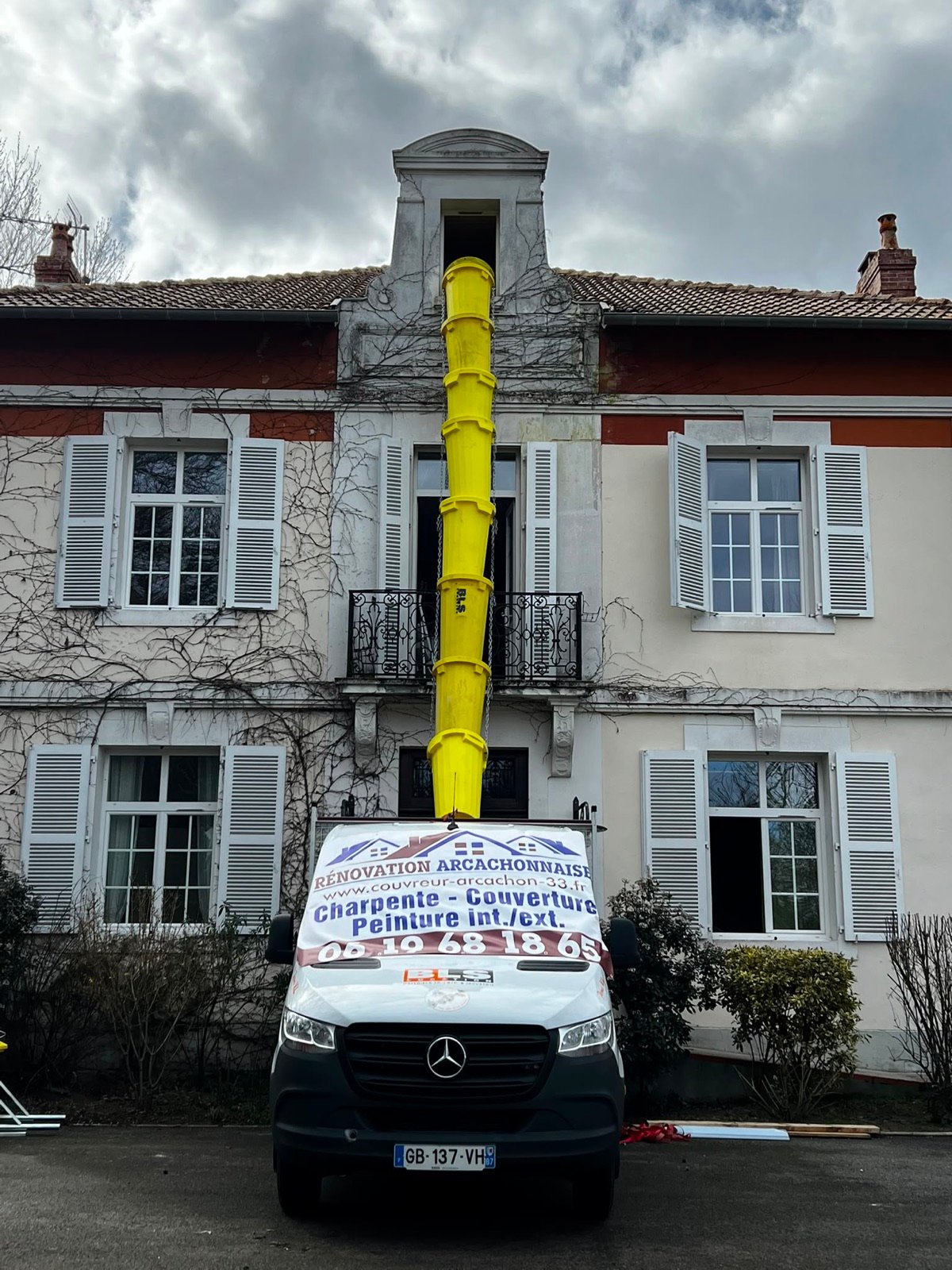 Evacuation des gravats dans les combles